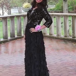 Black Sequined Dress